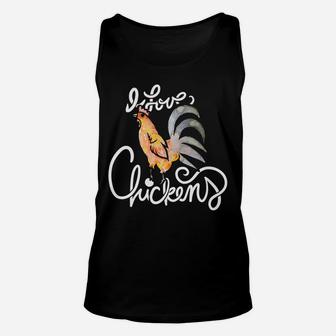 I Love Chickens Rooster Unisex Tank Top | Crazezy