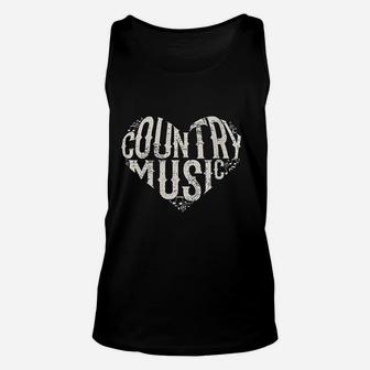 I Love Country Design Country Music Lover Gift Idea Unisex Tank Top - Thegiftio