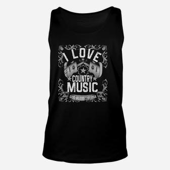 I Love Country Music Unisex Tank Top - Thegiftio