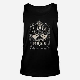 I Love Country Music Vintage Unisex Tank Top | Crazezy
