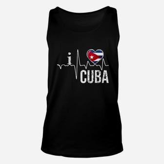 I Love Cuba Heartbeat Flag Unisex Tank Top | Crazezy AU