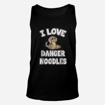 I Love Danger Noodles Cute Snake Unisex Tank Top | Crazezy UK