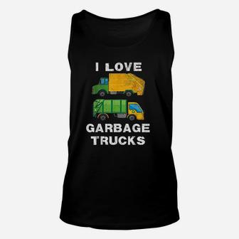 I Love Garbage Trucks Unisex Tank Top | Crazezy