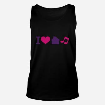 I Love House Music T-shirts Unisex Tank Top - Thegiftio