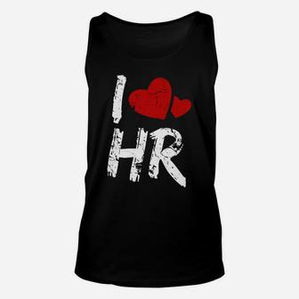 I Love Hr Red Heart Human Resources Love Shirt Unisex Tank Top | Crazezy