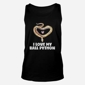 I Love My Ball Python Heart Pet Snake Animal Reptile Unisex Tank Top | Crazezy UK