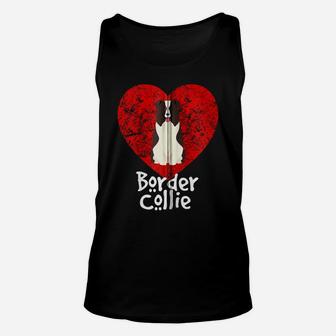 I Love My Border Collie Dog Breed Heart Lovers Gift Zip Hoodie Unisex Tank Top | Crazezy AU