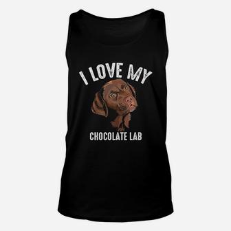 I Love My Chocolate Lab Unisex Tank Top | Crazezy