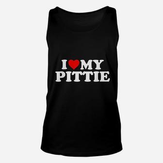 I Love My Pittie For Pit Bull Mom Dad Unisex Tank Top - Thegiftio UK
