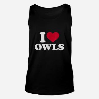 I Love Owls Unisex Tank Top | Crazezy