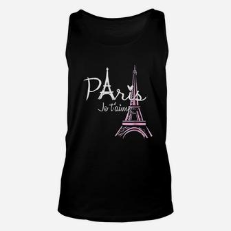I Love Paris Eiffel Tower France Unisex Tank Top | Crazezy CA