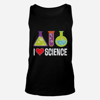I Love Science Chemistry Teacher Unisex Tank Top | Crazezy