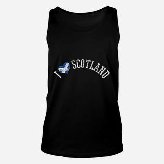 I Love Scotland Vintage Scottish Souvenirs Gift Vacation Unisex Tank Top | Crazezy UK