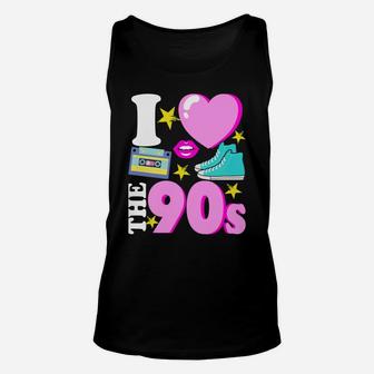 I Love The 90S 1990 Born Music Party Retro 90 Costume Gift Sweatshirt Unisex Tank Top | Crazezy CA