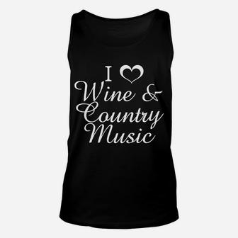 I Love Wine Country Music Unisex Tank Top - Thegiftio