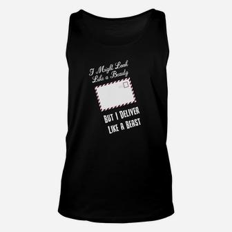 I Might Look Like A Beauty Funny Postal Worker Gifts Unisex Tank Top - Thegiftio UK