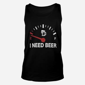 I Need A Beer Meter Unisex Tank Top | Crazezy