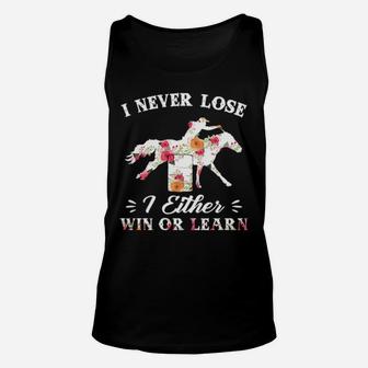 I Never Lose I Either Win Or Learn Floral Unisex Tank Top - Monsterry UK
