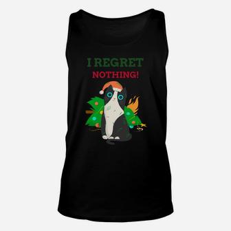 I Regret Nothing Apparel Christmas Cat Lovers Funny Thing Unisex Tank Top | Crazezy DE