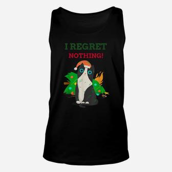 I Regret Nothing Apparel Christmas Cat Lovers Funny Things Unisex Tank Top | Crazezy AU