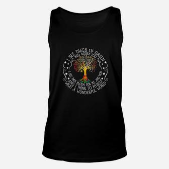 I See Trees Of Green Red Roses Too Hippie Unisex Tank Top - Thegiftio UK