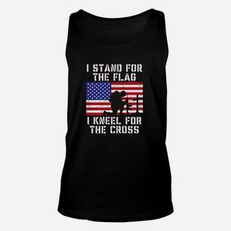 I Stand For The Flag I Kneel For The Cross Unisex Tank Top | Crazezy UK