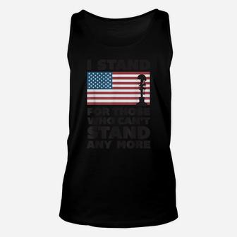 I Stand For Those Who Can't Stand Anymore Veteran Unisex Tank Top | Crazezy AU