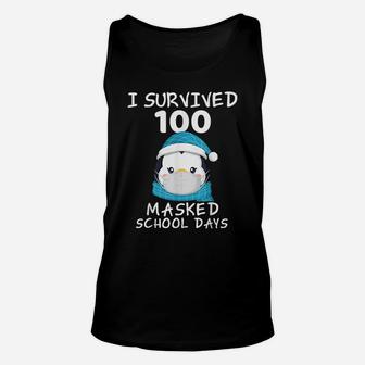 I Survived 100 Masked School Days 100Th Day Of School Gifts Unisex Tank Top | Crazezy