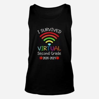 I Survived Virtual 2Nd Grade End Of Year Distance Learning Unisex Tank Top | Crazezy