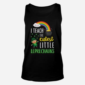 I Teach The Cutest Little Leprechauns T Shirt School Cute Unisex Tank Top | Crazezy DE