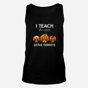 I Teach The Cutest Little Turkeys Unisex Tank Top - Thegiftio UK