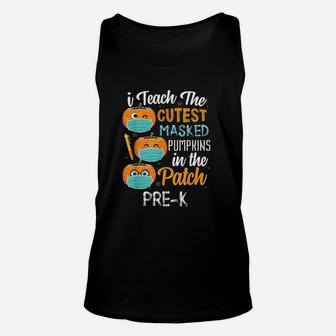 I Teach The Cutest Masked Pumpkins In The Patch Unisex Tank Top - Thegiftio UK