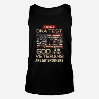 I Took A Dna Test God Is My Father Veterans Are My Brothers Unisex Tank Top | Crazezy AU