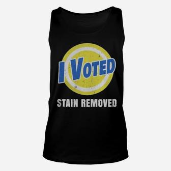 I Voted Stain Removed Unisex Tank Top - Monsterry UK