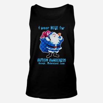 I Wear Blue For Autism Awareness Accept Understand Love Unisex Tank Top - Monsterry CA