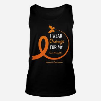 I Wear Orange For My Granddaughter Leukemia Awareness Women Unisex Tank Top | Crazezy DE