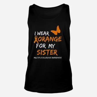 I Wear Orange For My Sister Unisex Tank Top | Crazezy DE