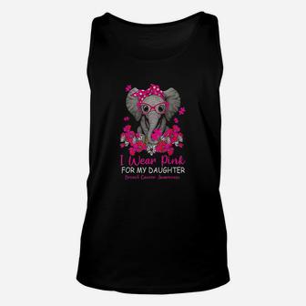 I Wear Pink For My Daughter Awareness Warrior Unisex Tank Top | Crazezy