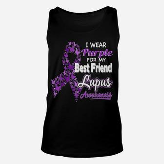 I Wear Purple For My Best Friend - Lupus Awareness Unisex Tank Top | Crazezy