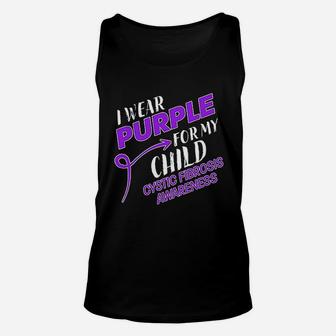I Wear Purple For My Child Unisex Tank Top | Crazezy DE