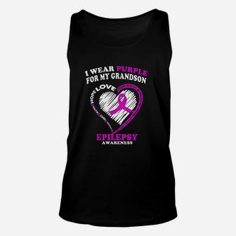 I Wear Purple For My Grandson Unisex Tank Top | Crazezy AU