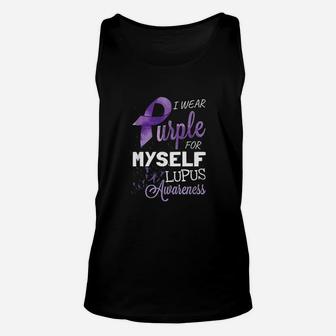 I Wear Purple For Myself Lupus Awareness Unisex Tank Top | Crazezy