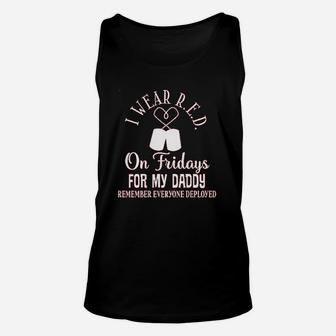 I Wear Red On Friday For Daddy Unisex Tank Top | Crazezy AU