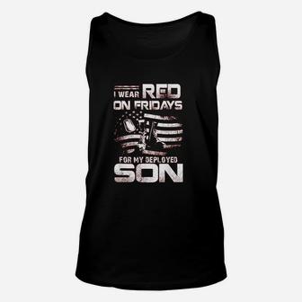 I Wear Red On Friday For My Son Unisex Tank Top | Crazezy DE
