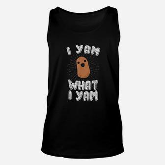 I Yam What I Yam Funny Potato Unisex Tank Top - Thegiftio