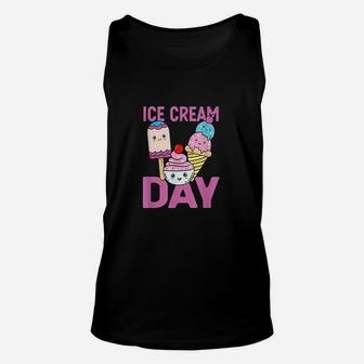 Ice Cream Day Kawaii Ice Cream Lover Gift Ice Pop Gelato Unisex Tank Top | Crazezy