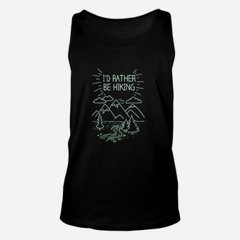 Id Rather Be Hiking Funny Summer Nature Camping Unisex Tank Top | Crazezy CA