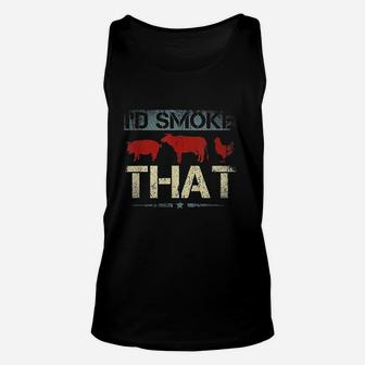 Id Smok That Barbecue Unisex Tank Top | Crazezy