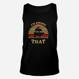 Id Smok That Funny Bbq Grilling Party Vintage Gift Unisex Tank Top | Crazezy AU