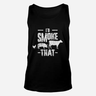 Id Smoke That Animals Farmer Chicken Pig Cow Unisex Tank Top - Thegiftio UK